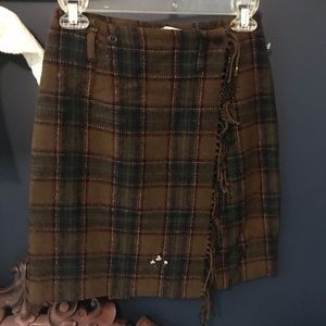 Donaldson plaid wool mini skirt